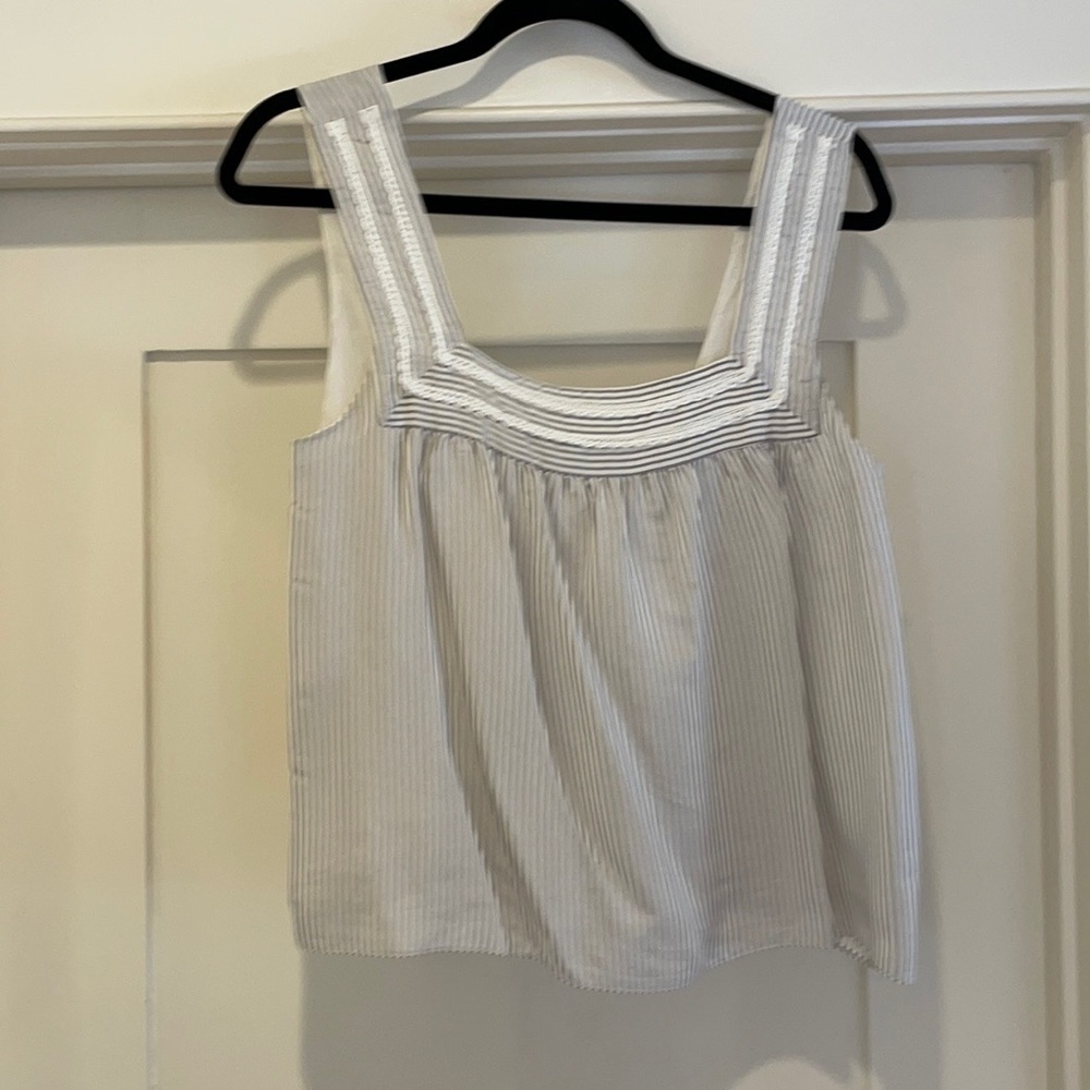 Jenni Kayne Silk Lace Striped Tank